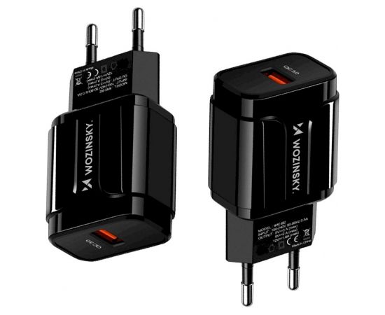 Wozinsky USB 3A Quick Charge travel wall charger black (WWC-B02)