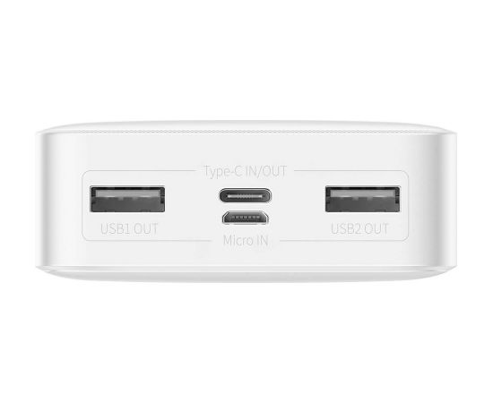 Powerbank Baseus Bipow 20000mAh, 2xUSB, USB-C, 15W (white)