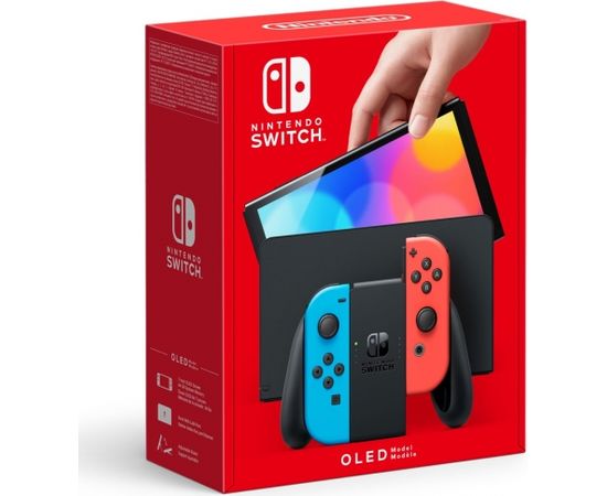 Nintendo Switch OLED with Red and Blue Joy-Con