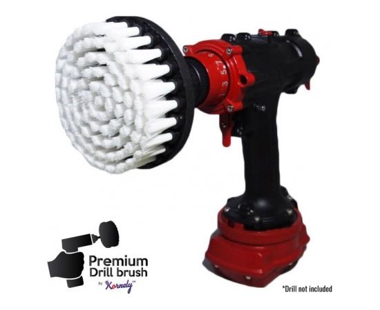 Профессиональная щетка Premium Drill Brush 3шт.- очень мягкий, белый, 13цм.