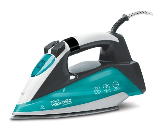 Polti Iron PLEU0253 Vaporella Quick & Slide QS220 Steam Iron, 2400 W, Water tank capacity 350 ml, Continuous steam 40 g/min, White/Blue/Black