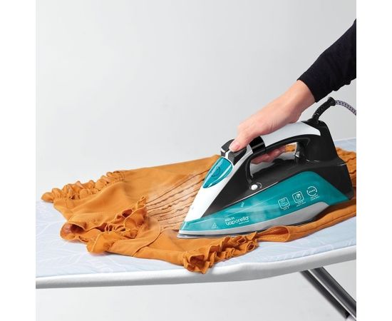 Polti Iron PLEU0253 Vaporella Quick & Slide QS220 Steam Iron, 2400 W, Water tank capacity 350 ml, Continuous steam 40 g/min, White/Blue/Black