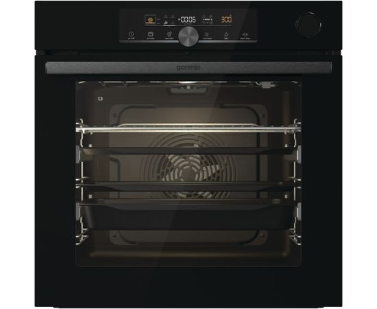 Gorenje Oven BSA6747A04BG 77 L, Multisystem oven, EcoClean enamel, Mechanical control, Steam function, Height 59.5 cm, Width 59.5 cm, Jet black Cepeškrāsnis, iebūvējamas