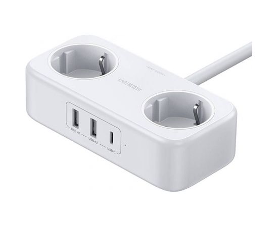 UGREEN DigiNest 30W wall charger, 2x USB, 1x USB-C (white)