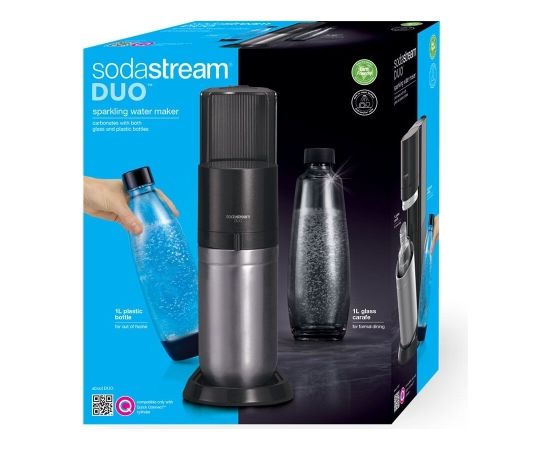 SodaStream DUO black Black, Stainless steel