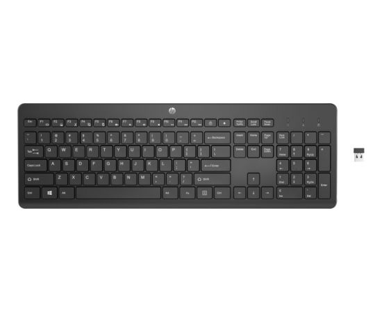 HP Wireless 230 Keyboard - Black - ENG / 3L1E7AA#ABB
