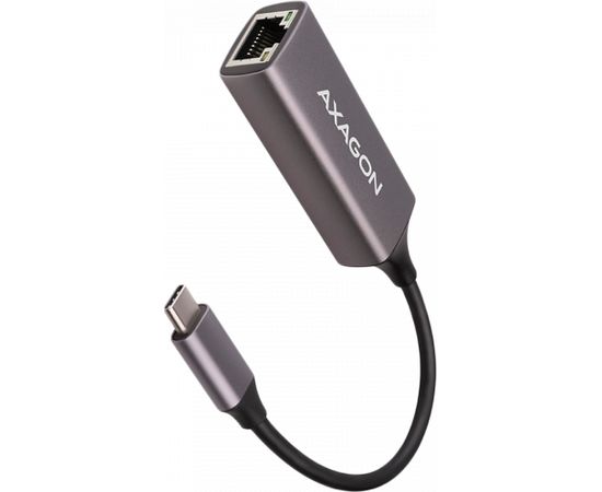 AXAGON ADE-TRC Type-C USB3.2 Gen 1 - Gigabit Ethernet 10/100/1000 Adapter, metal, titan grey