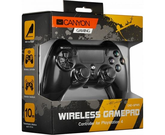 Игровой геймпад, CANYON беспроводной геймпад с тачпадом для  PS4. (K1CNDGPW5)