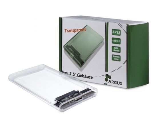 Inter-tech HDD Case Argus GD-25000, USB 3.0, transparent