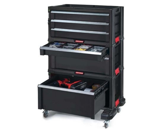 Keter Instrumentu lāde ar 6 atviktnēm uz riteņiem Drawers Tool Chest Set 56,2x28,9x74,2cm