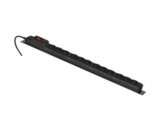 Activejet COMBO 12 socket power strip 5m black