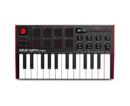 AKAI MPK Mini MK3 Control keyboard Pad controller MIDI USB Black, Red