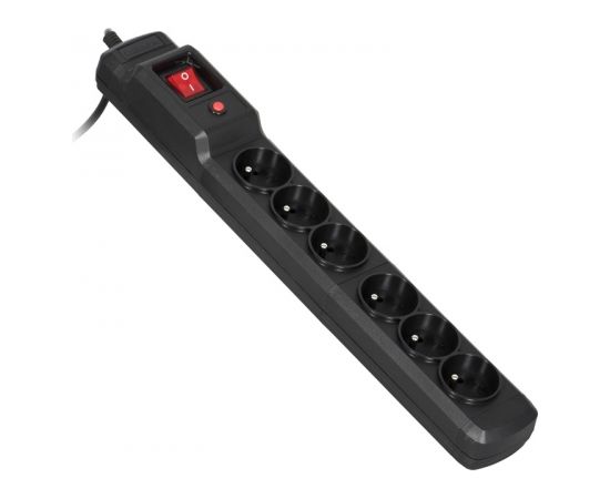 Activejet COMBO 6GN 3M black power strip with cord