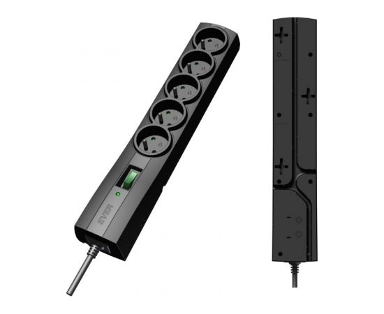 Ever T/LZ09-CLA050/0000 Surge protector Power strip Black 5 sockets