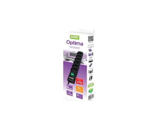 Ever Optima 5m 6 AC outlet(s) 250 V Black