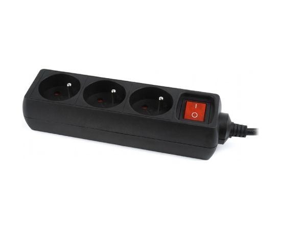 Energenie Gembird EG-PSU3F-01 UPS power strip, 3 FR sockets, C14 plug, 10A, 0.6m cable, black color