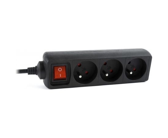 Energenie Gembird EG-PSU3F-01 UPS power strip, 3 FR sockets, C14 plug, 10A, 0.6m cable, black color