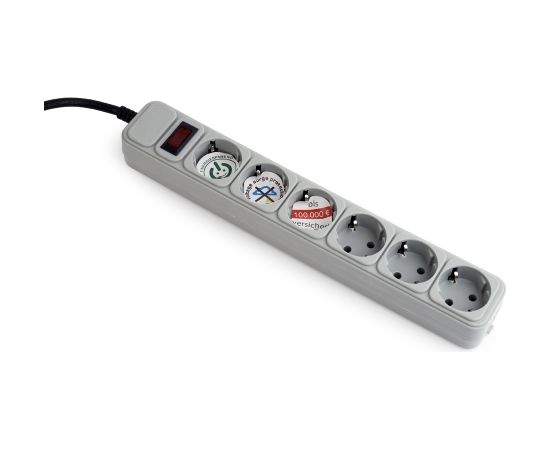 Energenie Gembird SPG6-B-6C power extension 1.8 m 6 AC outlet(s)