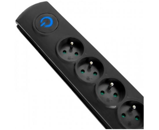 Qoltec 50112 surge protector 6 AC outlet(s) 230 V 3 m Black