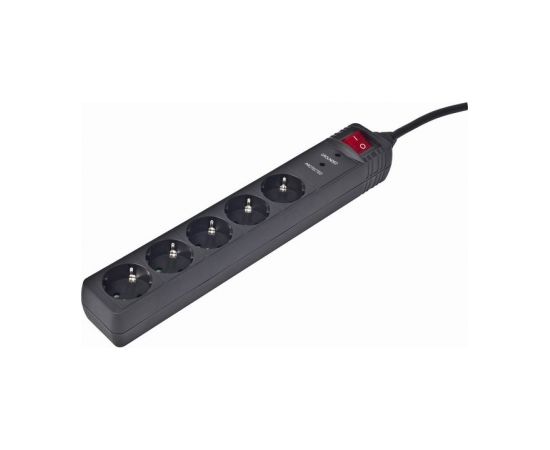 EnerGenie SPG5-C-10 surge protector 5 AC outlet(s) 250 V Black 3 m