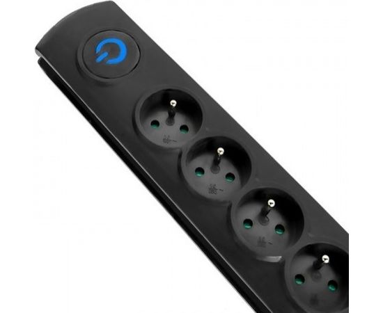 Qoltec 50111 surge protector 6 AC outlet(s) 230 V 1.8 m Black