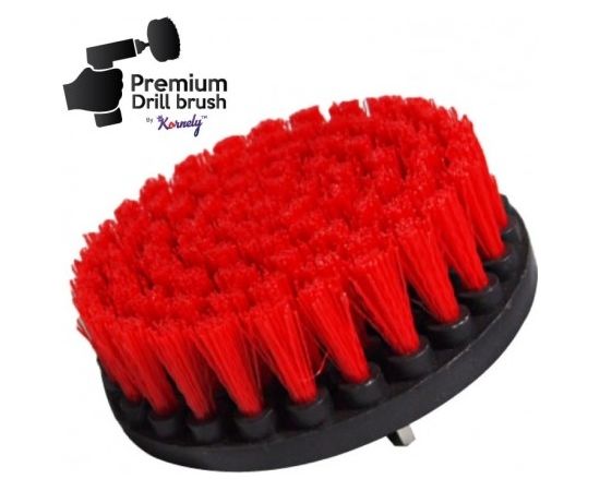Профессиональная щетка Premium Drill Brush 5шт.- жесткий, красный, 13цм.