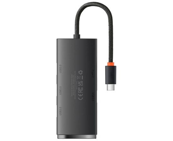 Baseus Lite Series Hub 4in1 USB-C to 4x USB 3.0 + USB-C, 25cm (Black)