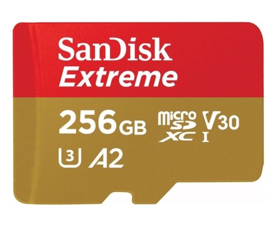 Sandisk memory card microSDXC 256GB Extreme + adapter