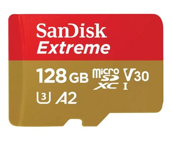 Sandisk карта памяти microSDXC 128GB Extreme + адаптер