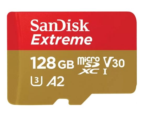 Sandisk memory card microSDXC 128GB Extreme + adapter