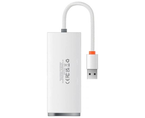 Baseus Lite Series Hub 4in1 USB to 4x USB 3.0, 25cm (White)