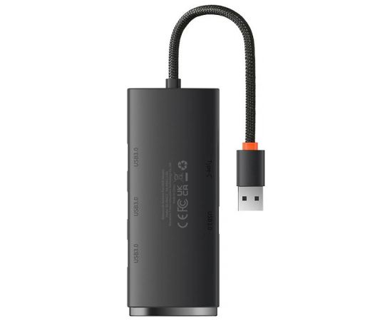 Baseus Lite Series Hub 4in1 USB to 4x USB 3.0, 25cm (Black)