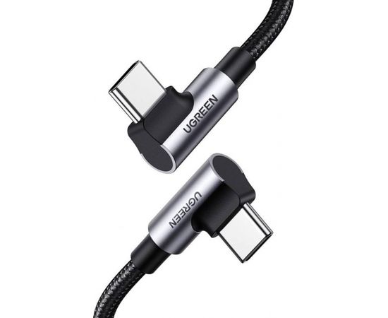 Angle cable USB-C to USB-C UGREEN US335, 5A, 100W, 1m (black)