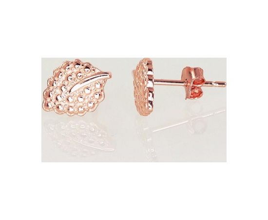 Sudraba auskari-puseti #2203127(PAu-R), Sudrabs	925°, sarkanais zelts (pārklājums), 1.5 gr. Puseti