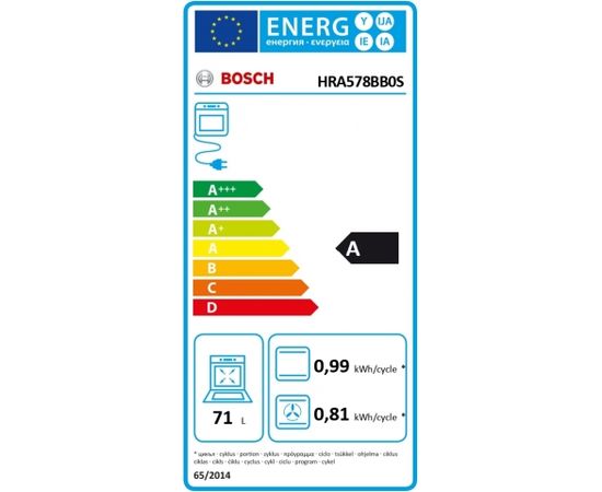 Bosch HRA578BB0S 71L Serie 6 Pyrolytic + Hydrolytic Black