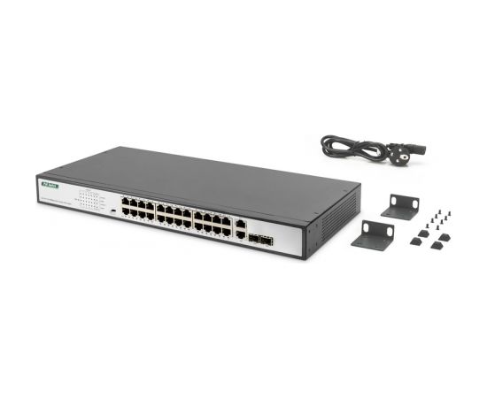 Digitus Fast Ethernet PoE Switch 24-port PoE + 2 Combo, 370W PoE DN-95343 10/100 Mbps (RJ-45), Unmanaged, Rack mountable, Power supply type Internal, Ethernet LAN (RJ-45) ports 24 Коммутаторы (Switch)