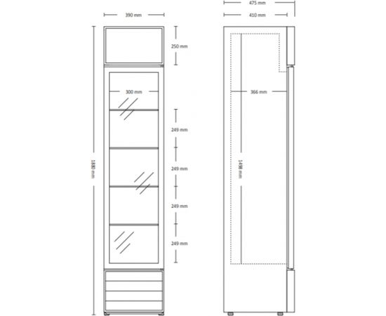 Display cooler Scandomestic SD217BE black