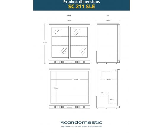 Back bar Scandomestic SC211SLE