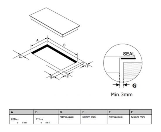 Ceramic hob Scandomestic Domino K30