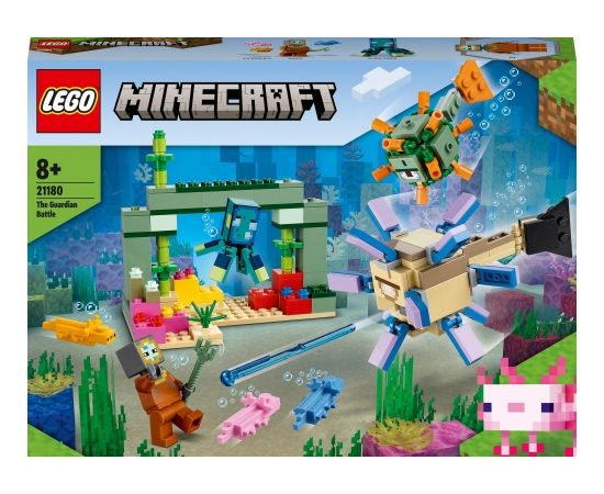 LEGO 21180 LEGO® Minecraft Cīņa ar sargiem, 8+ gadi Lego Minecraft