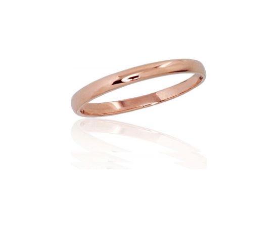 Золотое обручальное кольцо #1100541(Au-R), Красное Золото	585°, Размер: 16.5, 1.13 гр.