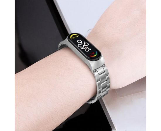 Tech-Protect watch strap Stainless Xiaomi Mi Band 5/6/7, silver