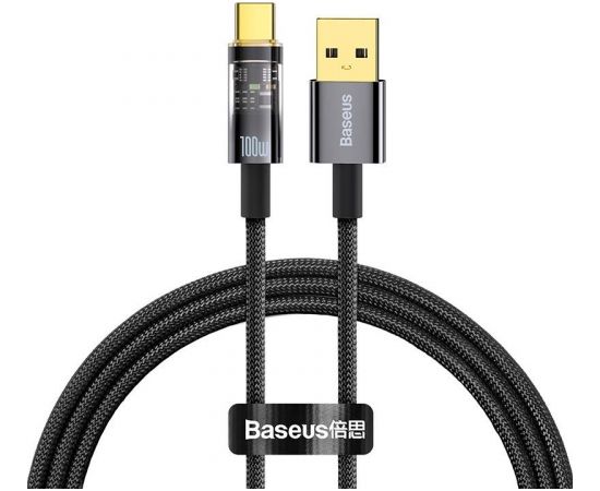 Baseus Explorer, USB to USB-C Cable, 100W, 1m (Black)