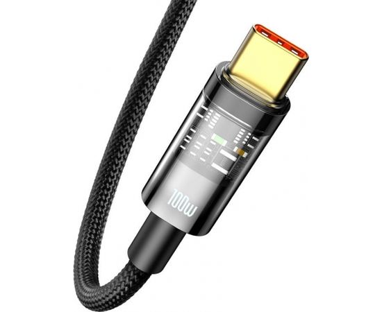 Baseus Explorer, USB to USB-C Cable, 100W, 1m (Black)