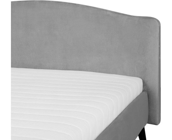 Bed LAURA 160x200cm, light grey