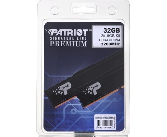 Patriot Memory Signature Premium PSP432G3200KH1 memory module 32 GB 2 x 16 GB DDR4 3200 MHz