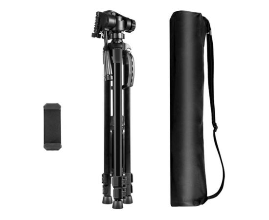 Puluz Tripod / Tripod with 3D 360° head + phone holder PU3096B