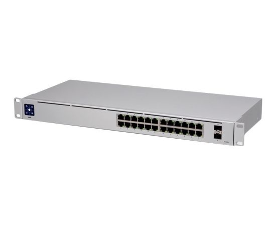 Ubiquiti UniFi Switch 24 is a fully managed Layer 2 switch with (24) Gigabit Ethernet ports and (2) Gigabit SFP ports for fiber connectivity