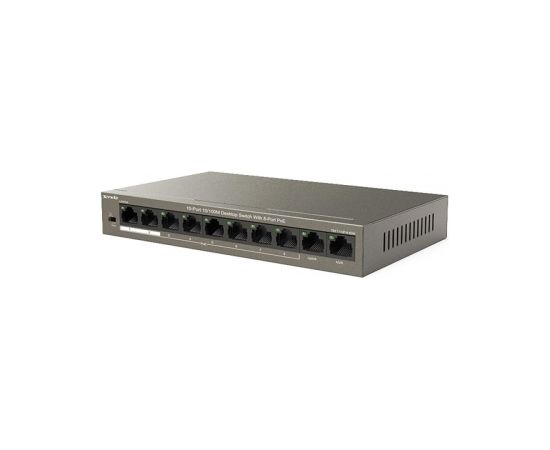 Tenda TEF1110P-8-63W network switch Unmanaged Fast Ethernet (10/100) Power over Ethernet (PoE) Black