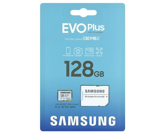 SAMSUNG EVO Plus 128GB microSD + adapter